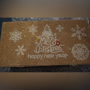 Caleesa Gold Rhinestone Evening Bag